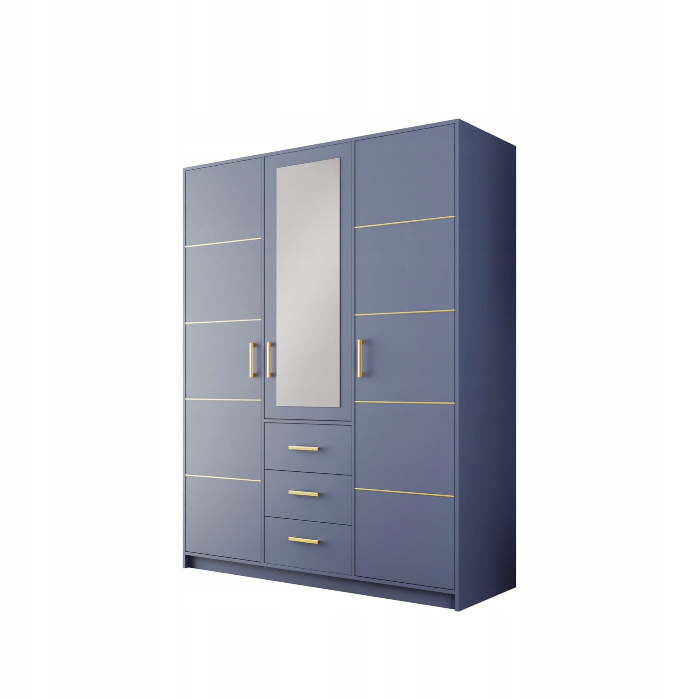 DER UNTEN ABGEBILDETE GARDEROBE IN DEN FARBEN: PFLAUME / PFLAUME + SPIEGEL