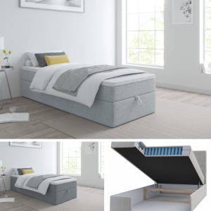 Boxspringbett ARIA  90x200 mit Taschenmatratzen 