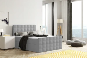 Boxspringbett MERA mit Fußteil 160x200 cm HELLGRAU