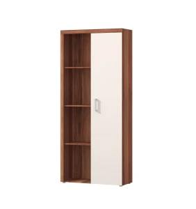 Regal-Vitrine SAMBA 90 cm Pflaume Crem Bücherregal Standregal mit Türen